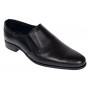 pantofi barbati eleganti negri din piele naturala fara siret GKR818EN